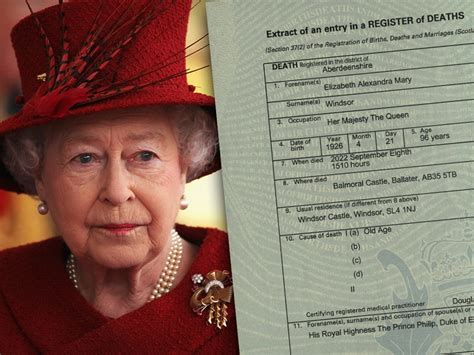 Queen Elizabeth's Death Certificate Says Monarch Died from 'Old Age'