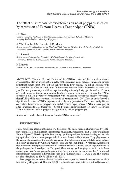 (PDF) The effect of intranasal corticosteroids on nasal polyps as ...