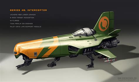 Series 48: Interceptor. A sci fi Spaceship design – Tom McGrath