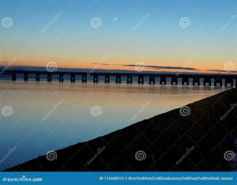 Bridge on the Tay River. stock photo. Image of dundee - 112440012