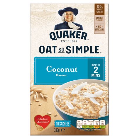 Quaker Oat So Simple Coconut Porridge 10x33.3g by British Store Online