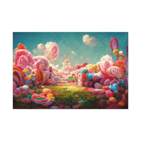 Candy Land Painting Art Print, Canvas Art, Candy Land Art, Colorful ...