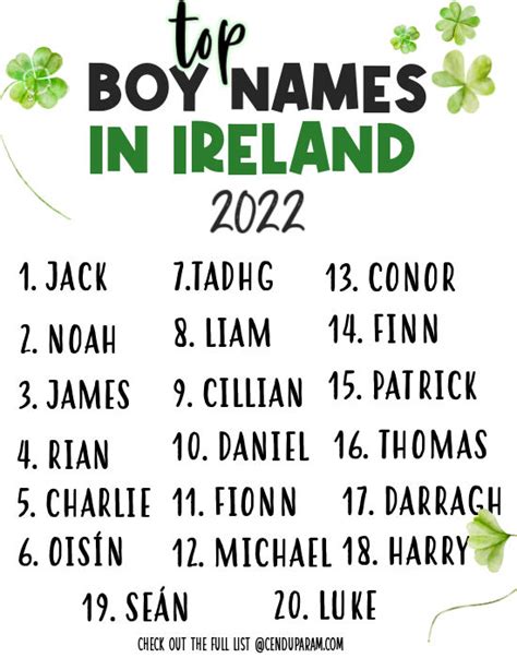 +225 Badass Irish Boy Names – Cenzerely Yours