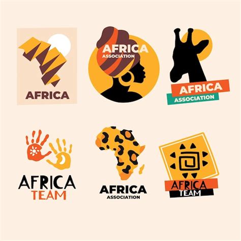 Free Vector | Pack of african logo templates