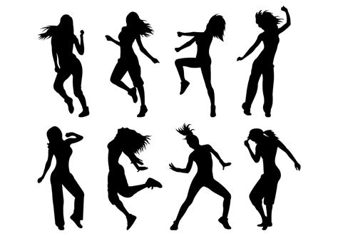 Set Of Zumba Silhouettes 126956 Vector Art at Vecteezy