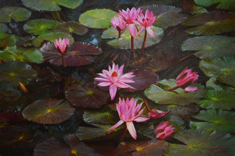 Lotus Pond Painting - Famous Paintings of Thailand l Royal Thai Art