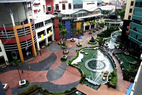 QUEZON CITY, PHILIPPINES - JUNE 10, 2015: Aerial view of Eastwood Mall ...