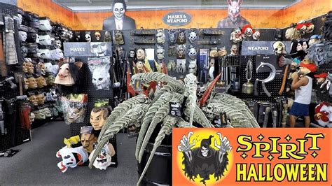 SPIRIT HALLOWEEN - MASKS AND WEAPONS SECTION - Halloween Costumes ...