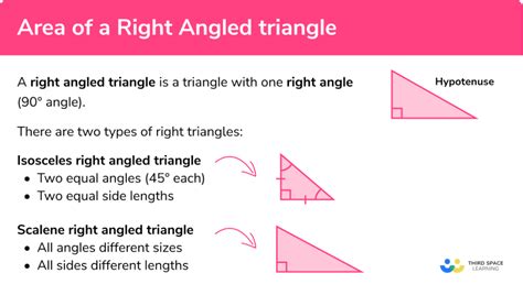 Area Of A Right Angled Triangle - Steps, Examples & Worksheet