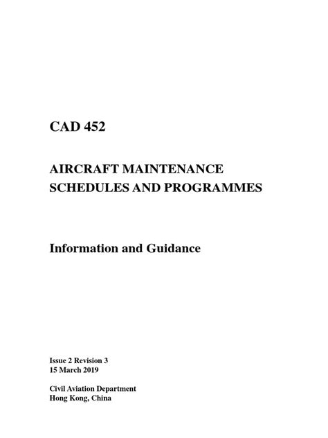 Aircraft Maintenance Schedules and Programs | PDF | Reliability ...