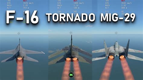 F-16, MIG-29, TORNADO?!! WHICH ONE IS BETTER?!!! Thruster Speed Test ...