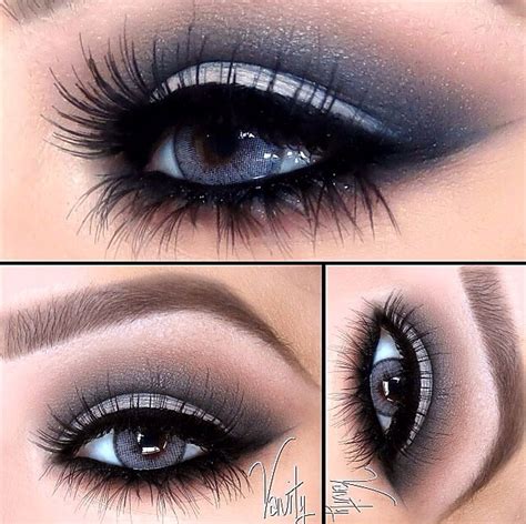 Smokey blue eyes with a dramatic set of eyelash extensions. Try it ...