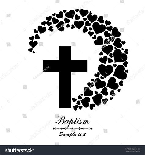 Baptism Card Design Cross Isolated On Stock Vector (Royalty Free ...