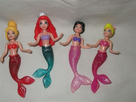 Polly Pocket Disney Princess Ariel Little Mermaid & Sister Doll Figure ...