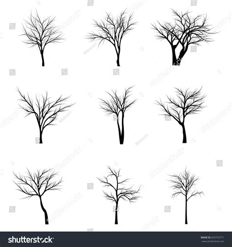 Trees Dead Branches Stock Vector (Royalty Free) 653755771 | Shutterstock