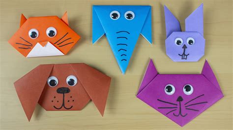 5 Fun Origami Animal Faces. Great for Kids | Kevin Hutson | Skillshare