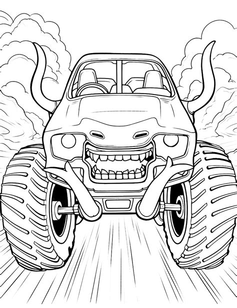 50 Monster Truck Coloring Pages: Fun Printable Sheets