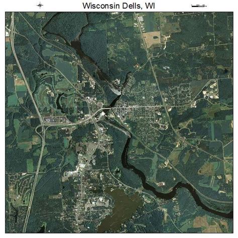 Aerial Photography Map of Wisconsin Dells, WI Wisconsin