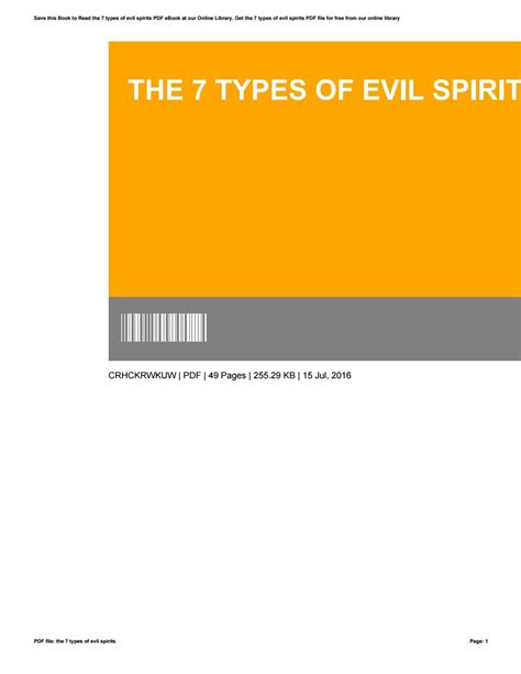 The 7 types of evil spirits by LeslieGilliam1297 - Issuu