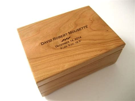 Wood Box Keepsake Box Custom Engraved Wood Box by HighPointGifts