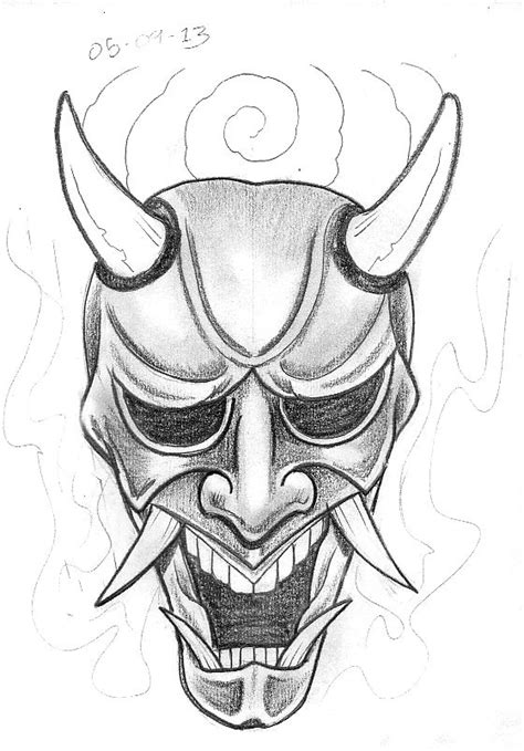 Oni Mask Drawing at PaintingValley.com | Explore collection of Oni Mask ...