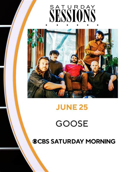 Goose on Twitter: "We’re playing on live TV this Saturday morning on ...