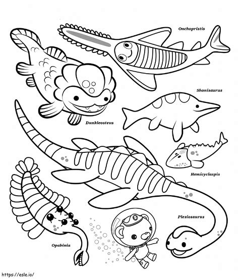 Octonauts Creatures Of The Ocean coloring page