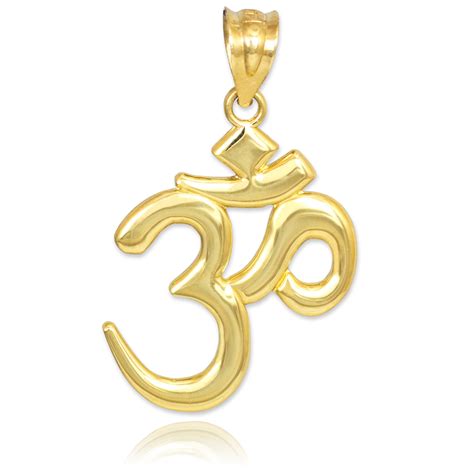 Two-Tone Gold Om Symbol Pendant Necklace | Om Pendants