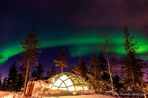 Northern Lights over our igloo at Kakslauttanen Arctic Resort ...