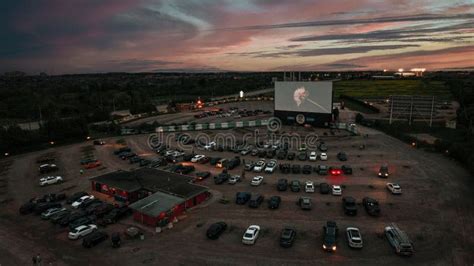 Parking Lot and Movie Theater in Oakville, Canada during the Sunset ...