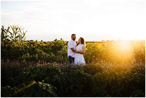 Summer Flower Farm Engagement Session