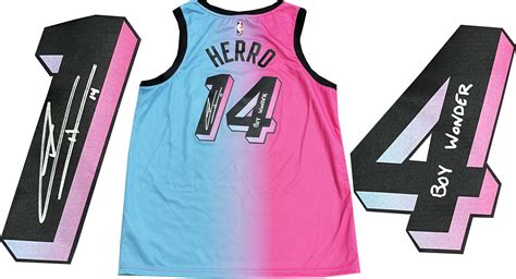 Tyler Herro Autographed Miami Heat Vice Wave Swingman Jersey (JSA ...