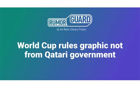 World Cup rules graphic not from Qatari government