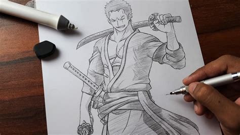 Draw Roronoa Zoro full body using easy anatomy for beginners! | One ...