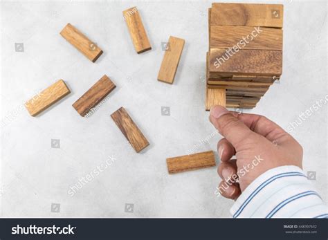 Top View Tower Stack Wooden Blocks Stock Photo 448397632 | Shutterstock