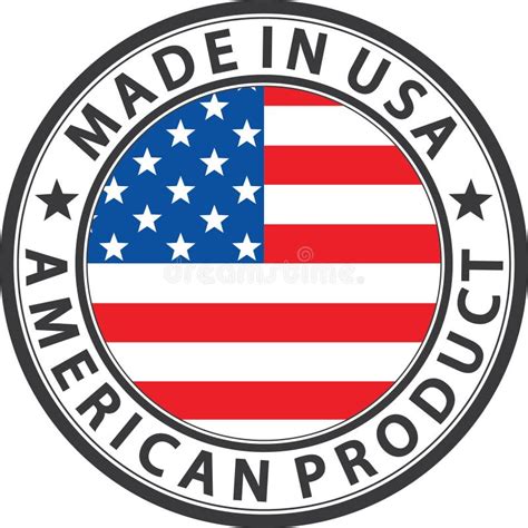 Made in USA American Product Label with Flag, Vector Stock Vector ...