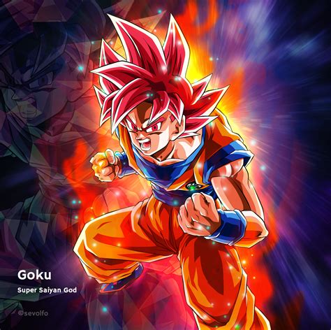 Goku Super Saiyan God by Sevolfo on DeviantArt