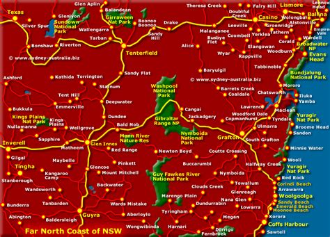 Far North Coast Nsw Map