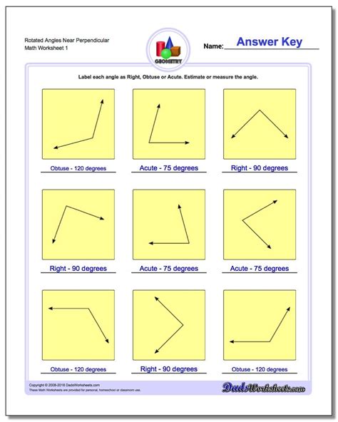 Angles, Right, Obtuse, Acute