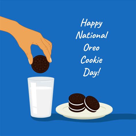 Happy National Oreo Cookie Day Vector in EPS, Illustrator, JPG, PSD ...