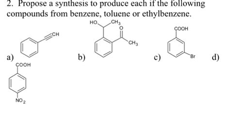 Solved Propose a synthesis to produce each if the following | Chegg.com