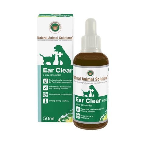 Natural Animal Solutions Ear Clear Drops For Dogs & Cats - Pet World