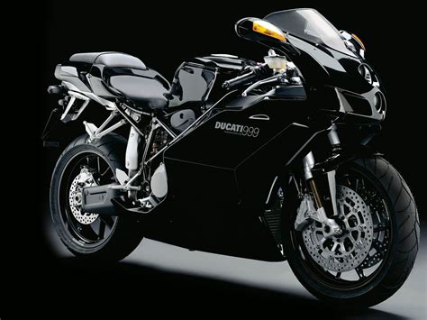 Download desktop wallpaper Black chrome and shiny sport bike Ducati 999 ...