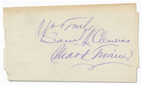 Lot Detail - Mark Twain Dual-Signed Signature as Mark Twain and Samuel ...