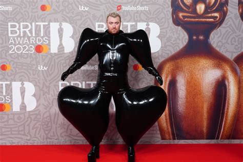 Sam Smith dons latex bodysuit for Brits red carpet dominated by black ...