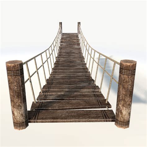 Rope bridge low poly 3D Model $10 - .3ds .blend .dae .fbx .max .obj ...