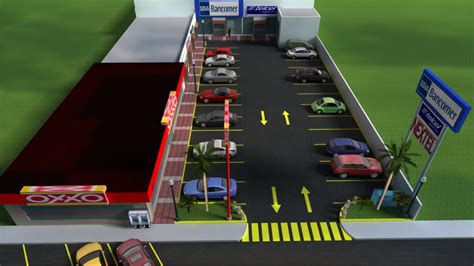 3d design of car parking lot of shopping center complex dwg file - Cadbull