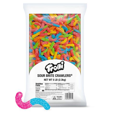 Buy Trolli Sour Brite Crawlers, Back to School Candy, Gummy Worms Sour ...