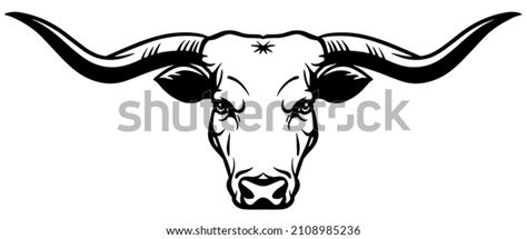 Texas Longhorn Cattle Head Icon Logo Stock Vector (Royalty Free ...