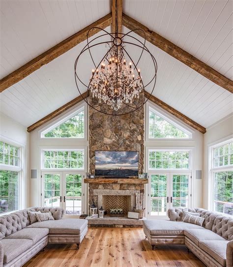 Boston Design Guide on Instagram: “Rustic yet elegant high-ceilinged ...